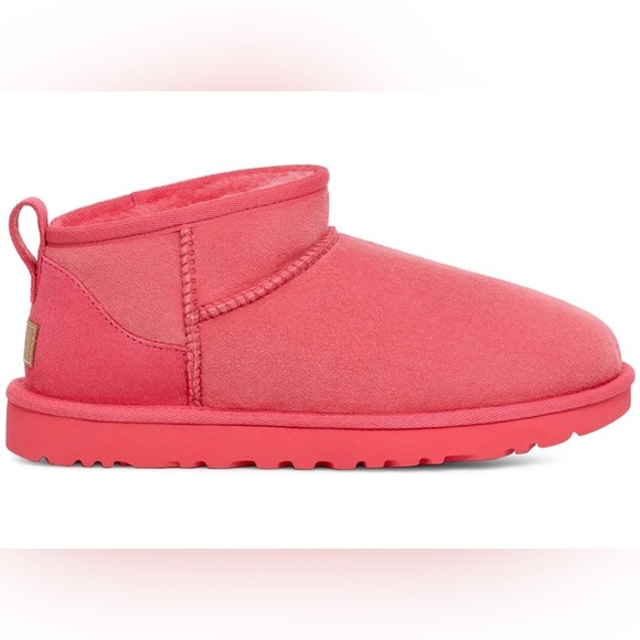 UGG | Classic Ultra Mini Boot In Pink Glow Size 7 NEW - Picture 1 of 11